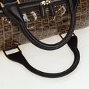 FENDI Zucchino Canvas Boston Bag Coated Canvas 2way Beige Gold Auth yk20862V-8