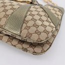 GUCCI GG Canvas Bamboo Chain Shoulder Bag Beige Gold Tone 135962 Auth yk20863SAM-9