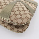GUCCI GG Canvas Bamboo Chain Shoulder Bag Beige Gold Tone 135962 Auth yk20863SAM-15