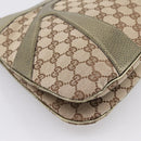 GUCCI GG Canvas Bamboo Chain Shoulder Bag Beige Gold Tone 135962 Auth yk20863SAM-16