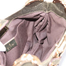 GUCCI GG Canvas Bamboo Chain Shoulder Bag Beige Gold Tone 135962 Auth yk20863SAM-19