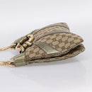 GUCCI GG Canvas Bamboo Chain Shoulder Bag Beige Gold Tone 135962 Auth yk20863SAM-3