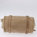Miu Miu Hand Bag Leather 2way Beige Gold Auth yk20865A-5