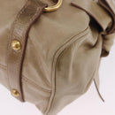 Miu Miu Hand Bag Leather 2way Beige Gold Auth yk20865A-15