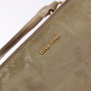 Miu Miu Hand Bag Leather 2way Beige Gold Auth yk20865A-19