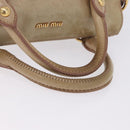Miu Miu Hand Bag Leather 2way Beige Gold Auth yk20865A-7
