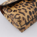 CELINE Triomphe Victoire Chain Shoulder Bag Leather Brown Gold Auth yk20866SAM-11