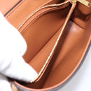 CELINE Triomphe Victoire Chain Shoulder Bag Leather Brown Gold Auth yk20866SAM-21