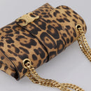 CELINE Triomphe Victoire Chain Shoulder Bag Leather Brown Gold Auth yk20866SAM-6