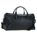 BOTTEGA VENETA INTRECCIATO Boston Bag Leather 2way Black Auth yk20867SAV-1
