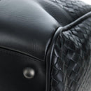 BOTTEGA VENETA INTRECCIATO Boston Bag Leather 2way Black Auth yk20867SAV-17