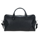 BOTTEGA VENETA INTRECCIATO Boston Bag Leather 2way Black Auth yk20867SAV-2