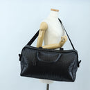 BOTTEGA VENETA INTRECCIATO Boston Bag Leather 2way Black Auth yk20867SAV-28