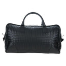 BOTTEGA VENETA INTRECCIATO Boston Bag Leather 2way Black Auth yk20867SAV-3