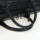 BOTTEGA VENETA INTRECCIATO Boston Bag Leather 2way Black Auth yk20867SAV-7