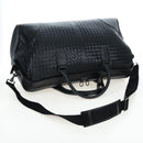 BOTTEGA VENETA INTRECCIATO Boston Bag Leather 2way Black Auth yk20867SAV-9