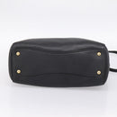Miu Miu Hand Bag Leather 2way Black Gold Auth yk20869A-5