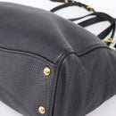 Miu Miu Hand Bag Leather 2way Black Gold Auth yk20869A-10
