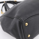 Miu Miu Hand Bag Leather 2way Black Gold Auth yk20869A-15
