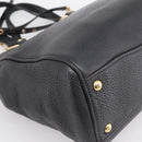 Miu Miu Hand Bag Leather 2way Black Gold Auth yk20869A-17
