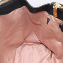 Miu Miu Hand Bag Leather 2way Black Gold Auth yk20869A-21