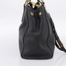 Miu Miu Hand Bag Leather 2way Black Gold Auth yk20869A-3