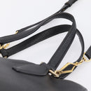 Miu Miu Hand Bag Leather 2way Black Gold Auth yk20869A-8