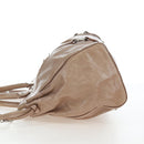 Miu Miu Hand Bag Leather 2way Beige Silver Auth yk20870M-3