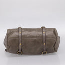 Miu Miu Hand Bag Leather 2way Gray Gold Auth yk20871M-5