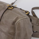 Miu Miu Hand Bag Leather 2way Gray Gold Auth yk20871M-15
