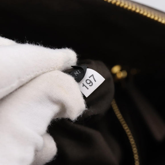 Miu Miu Hand Bag Leather 2way Gray Gold Auth yk20871M