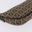 FENDI Zucchino Canvas Accessory Pouch Beige Silver 8BR133 Auth yk20873V-14