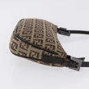 FENDI Zucchino Canvas Accessory Pouch Beige Silver 8BR133 Auth yk20873V-3