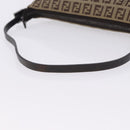 FENDI Zucchino Canvas Accessory Pouch Beige Silver 8BR133 Auth yk20873V-7