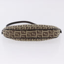 FENDI Zucchino Canvas Accessory Pouch Beige Silver 8BR133 Auth yk20873V-5