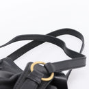 Miu Miu Shoulder Bag Leather Black Gold Tone Auth yk20875M-8