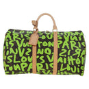 LOUIS VUITTON Graffiti Keepall 50 Boston Bag Vert M93700 LV Auth yk20877SM-13