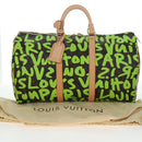 LOUIS VUITTON Graffiti Keepall 50 Boston Bag Vert M93700 LV Auth yk20877SM-12