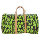 LOUIS VUITTON Graffiti Keepall 50 Boston Bag Vert M93700 LV Auth yk20877SM-2