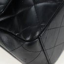 CHANEL Matelasse 34 Double Flap Chain Shoulder Bag Lamb Skin Auth yk20879SAM-11