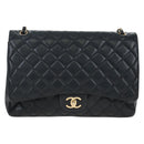 CHANEL Matelasse 34 Double Flap Chain Shoulder Bag Lamb Skin Auth yk20879SAM-2