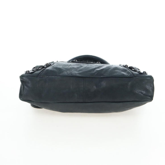 BALENCIAGA The First Hand Bag Leather 2way Black 103208 Auth yk20881M