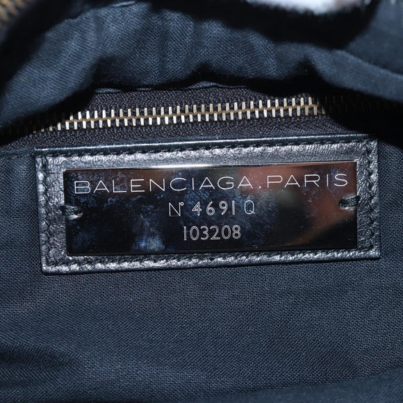 BALENCIAGA The First Hand Bag Leather 2way Black 103208 Auth yk20881M