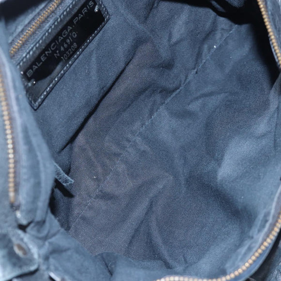BALENCIAGA The First Hand Bag Leather 2way Black 103208 Auth yk20881M