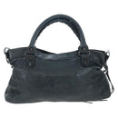 BALENCIAGA The First Hand Bag Leather 2way Black 103208 Auth yk20881M-2