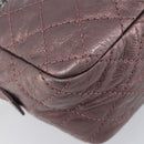 CHANEL 2.55 Matelasse Chain Shoulder Bag Leather Pink Silver CC Auth yk20882V-11