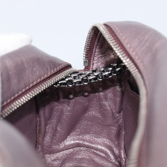 CHANEL 2.55 Matelasse Chain Shoulder Bag Leather Pink Silver CC Auth yk20882V