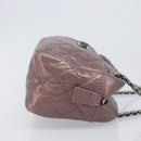 CHANEL 2.55 Matelasse Chain Shoulder Bag Leather Pink Silver CC Auth yk20882V-4