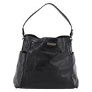 Max Mara Shoulder Bag Leather Black Gold Tone Auth yk20883A-13