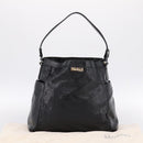 Max Mara Shoulder Bag Leather Black Gold Tone Auth yk20883A-12